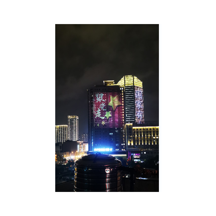 户外楼体广告投影