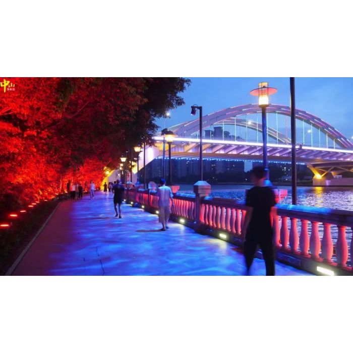 中山河堤公园----水纹景观亮化